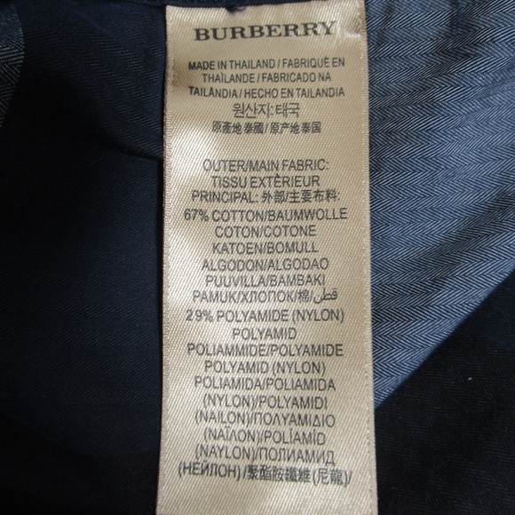 Burberry Men's Check Cotton Short Sleeve Shirt Navy Size XL - Picture 10 of 12